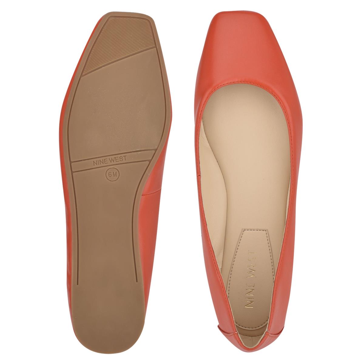 Ballerinas Nine West Alena Square-Puntera Mujer Naranjas | 0963FEUOD