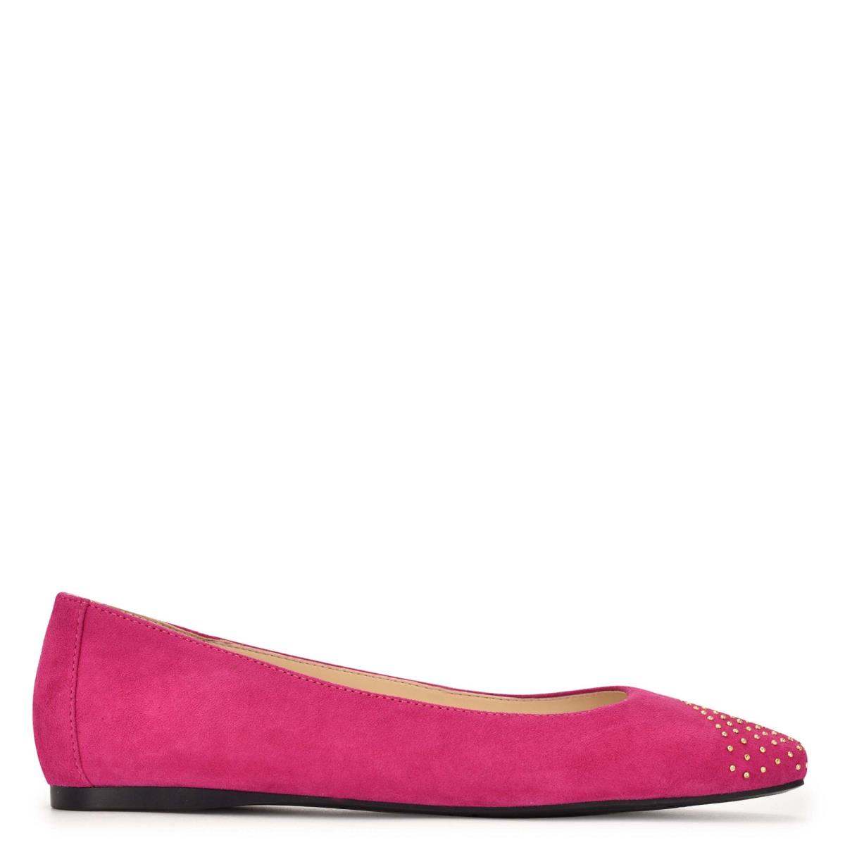 Ballerinas Nine West Aloha Studded Square-Puntera Mujer Rosas | 7015FDHSQ