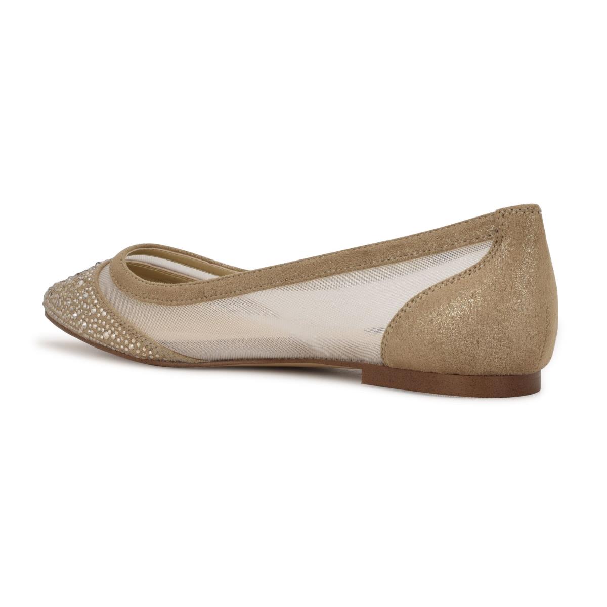 Ballerinas Nine West Bogus Pointy Puntera Mujer Beige | 2076FMAXS