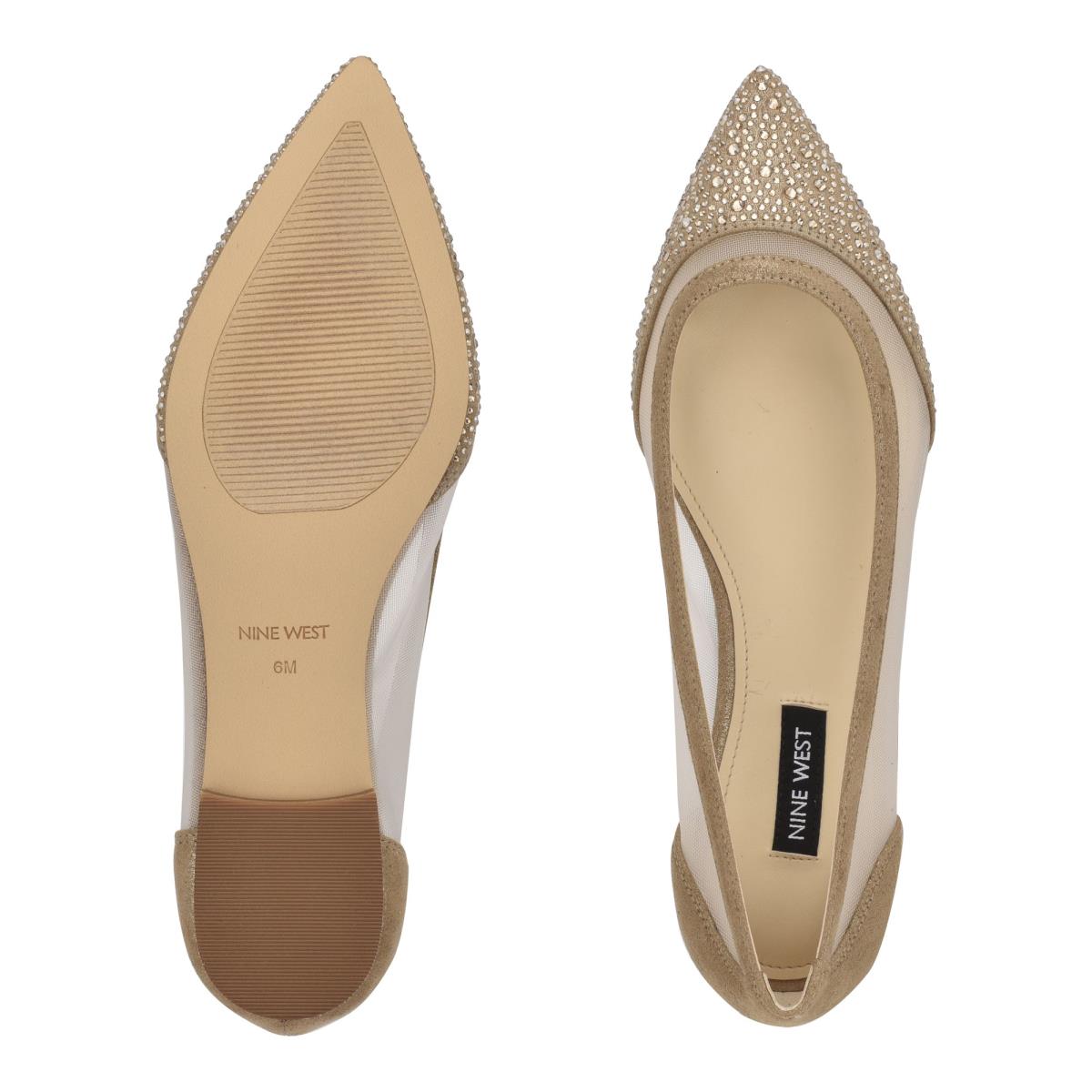 Ballerinas Nine West Bogus Pointy Puntera Mujer Beige | 2076FMAXS