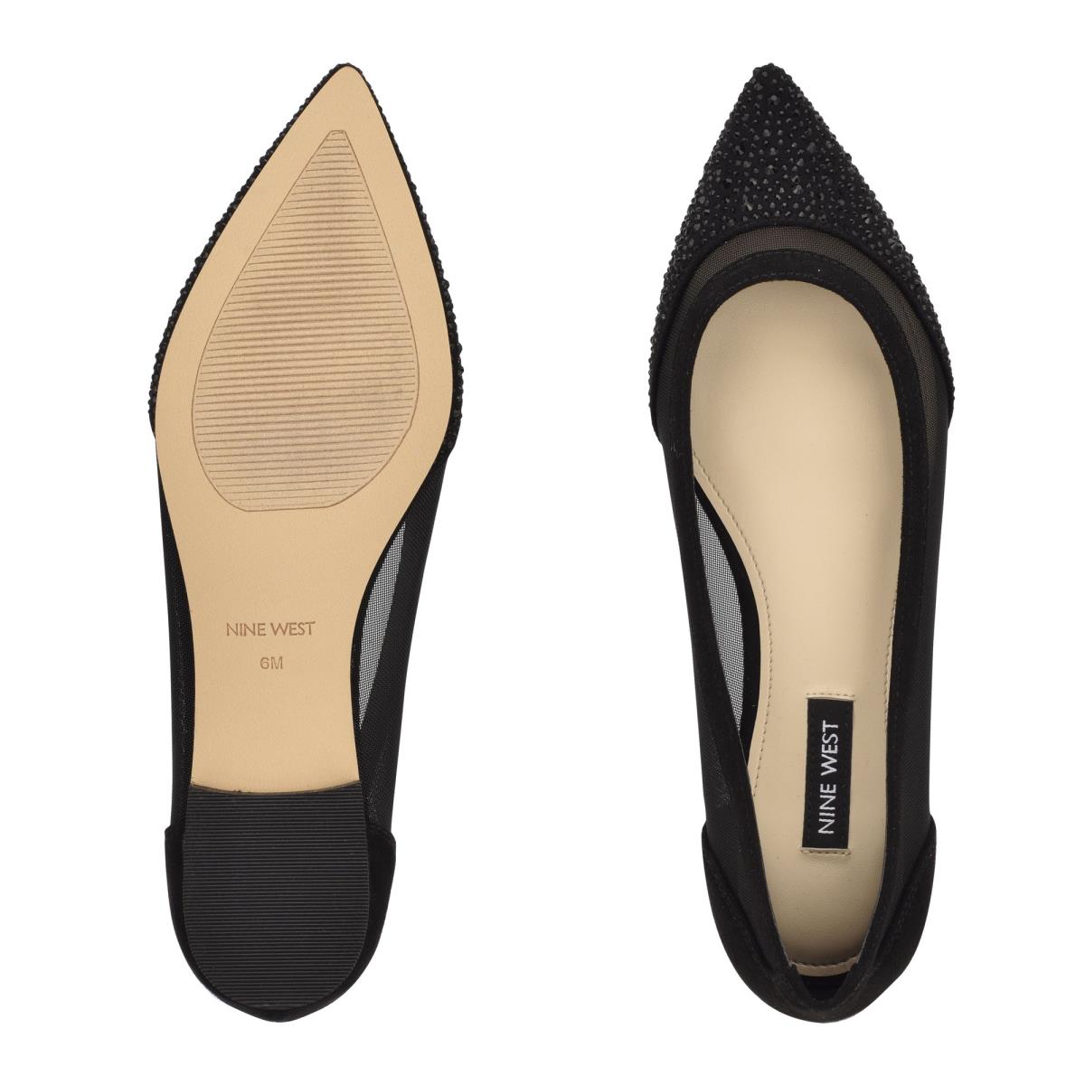 Ballerinas Nine West Bogus Pointy Puntera Mujer Negras Negras | 5940RGEXD