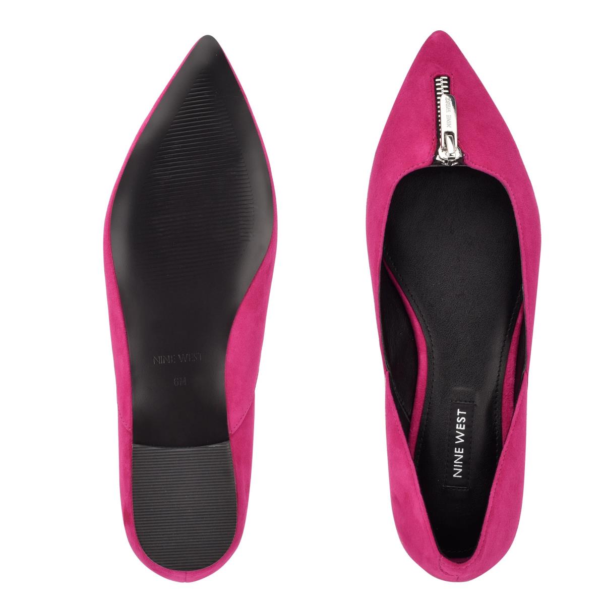 Ballerinas Nine West Brina Pointy Puntera Mujer Rosas | 8379ZPEQD