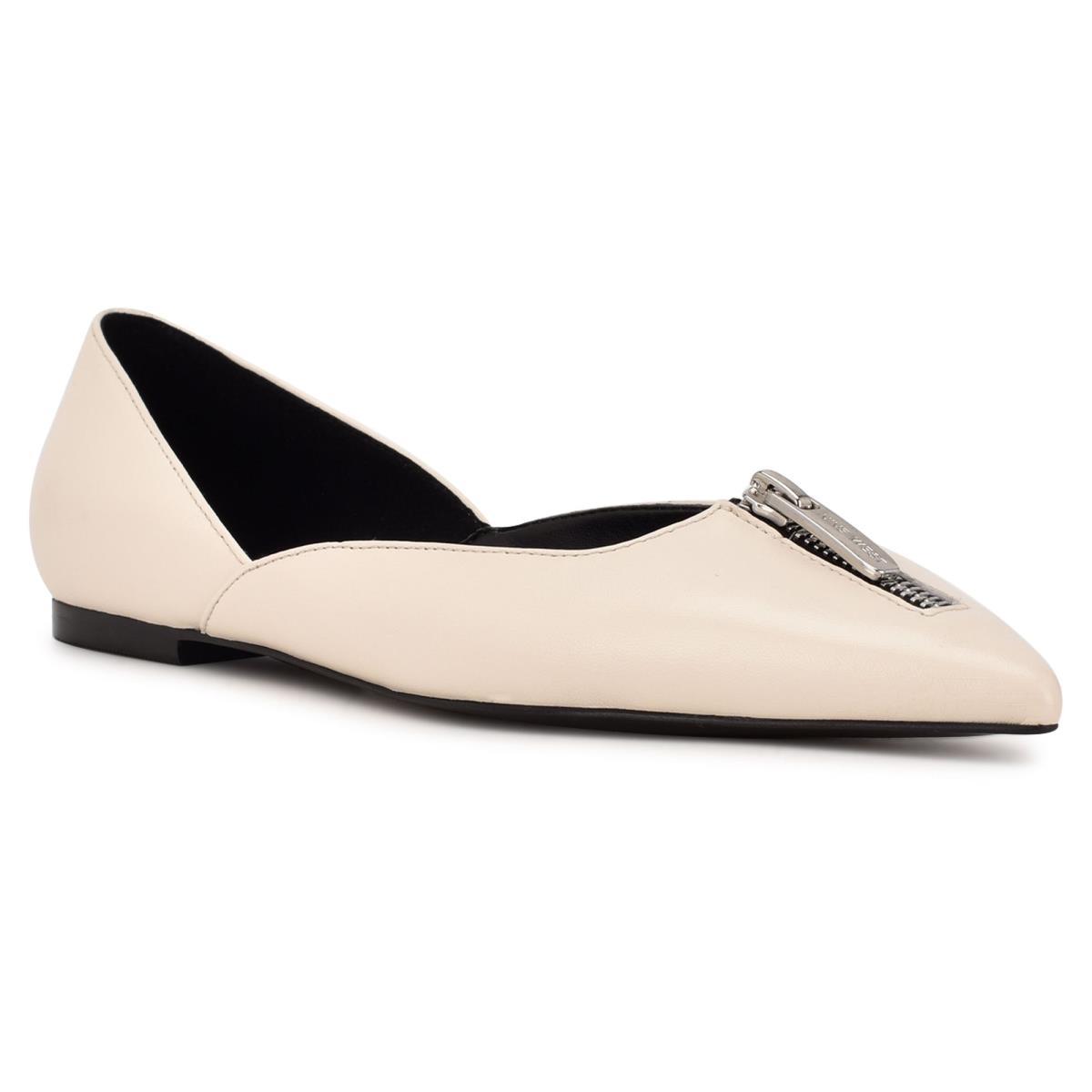 Ballerinas Nine West Brina Pointy Puntera Mujer Creme | 9184ENMAB