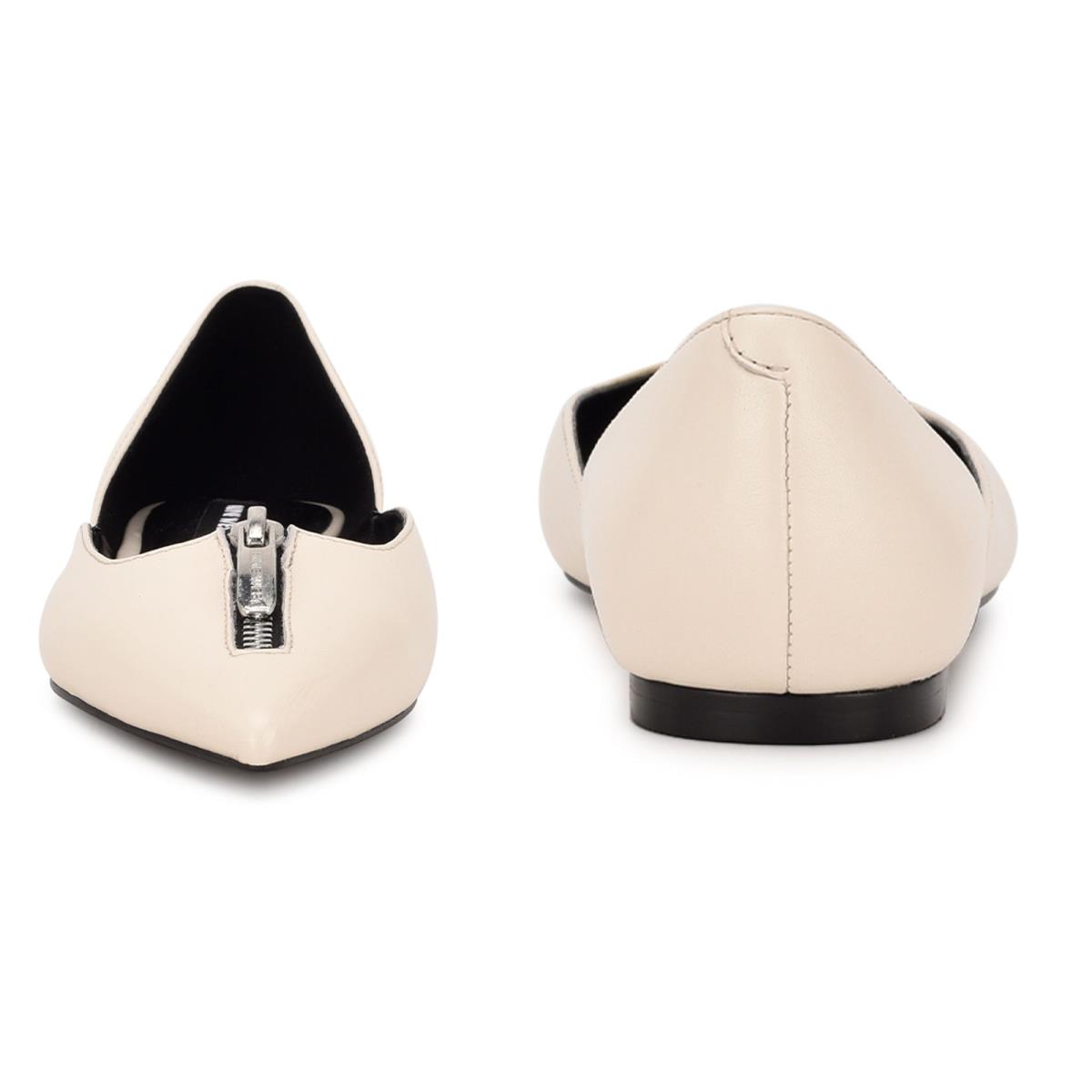 Ballerinas Nine West Brina Pointy Puntera Mujer Creme | 9184ENMAB