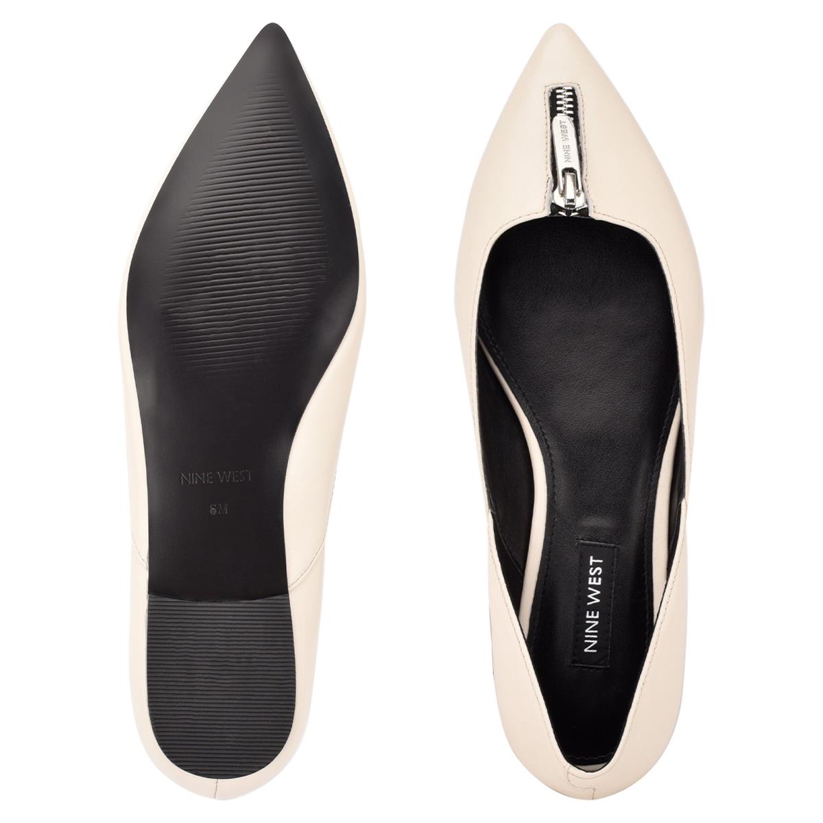 Ballerinas Nine West Brina Pointy Puntera Mujer Creme | 9184ENMAB