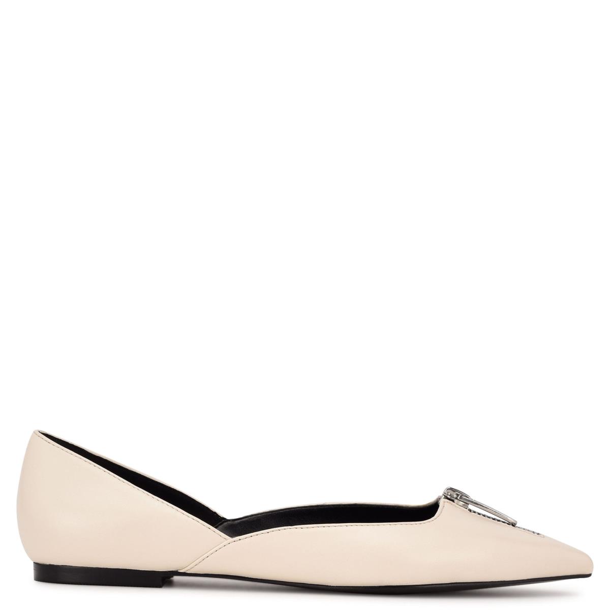 Ballerinas Nine West Brina Pointy Puntera Mujer Creme | 9184ENMAB