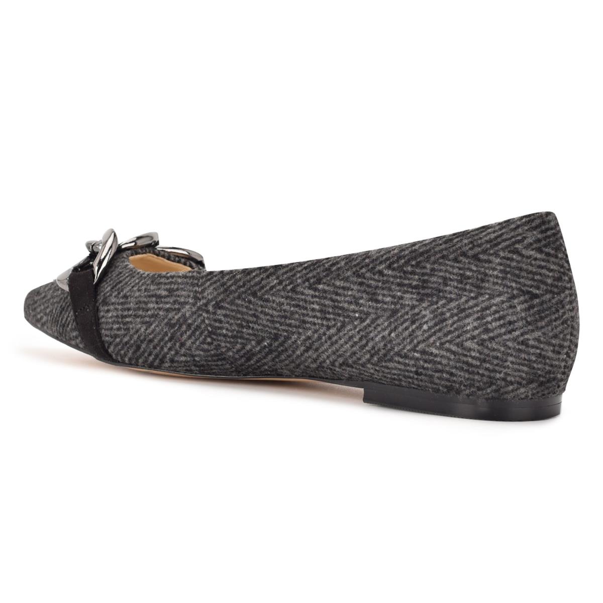 Ballerinas Nine West Brinks Pointy Puntera Mujer Gris | 1749BVQFZ