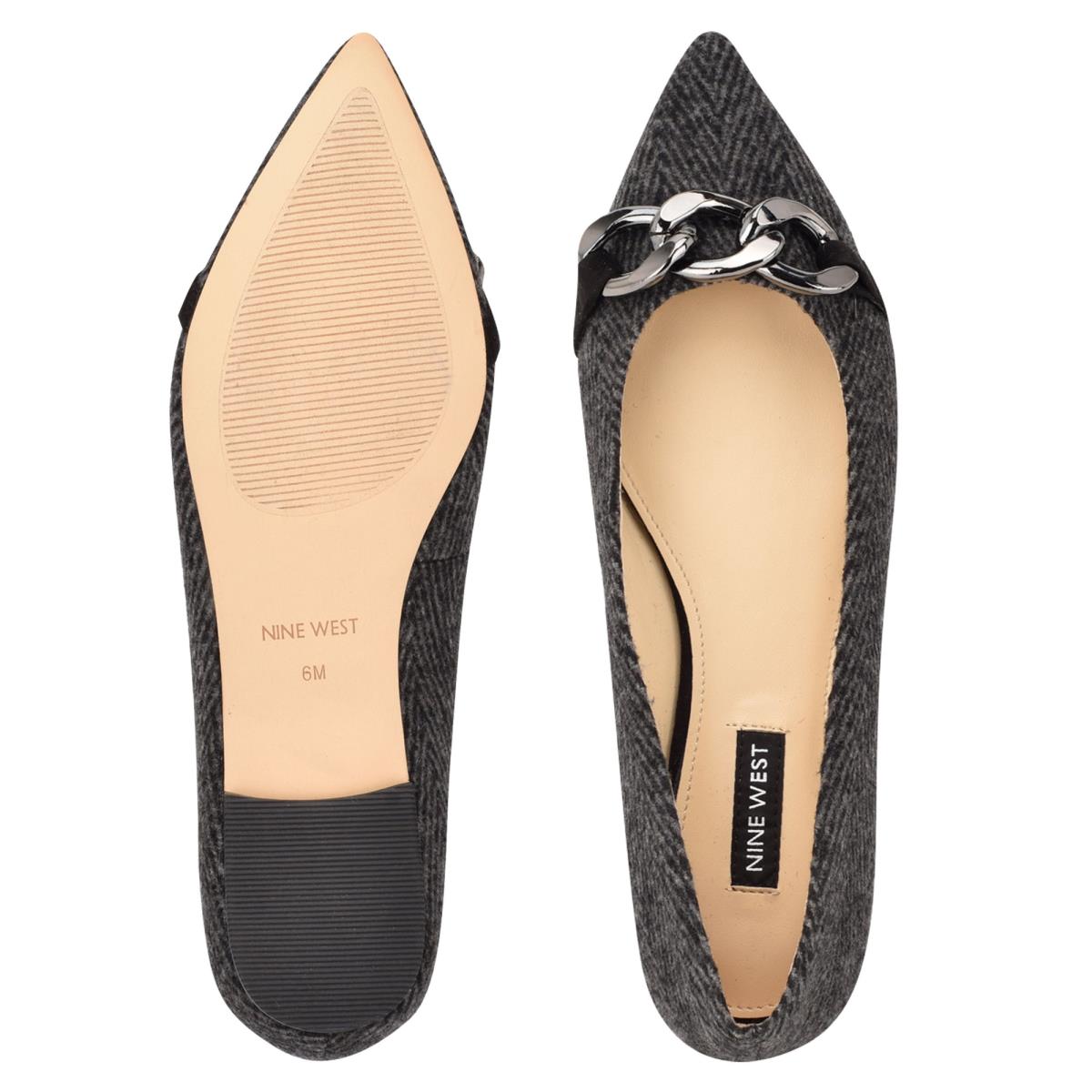 Ballerinas Nine West Brinks Pointy Puntera Mujer Gris | 1749BVQFZ