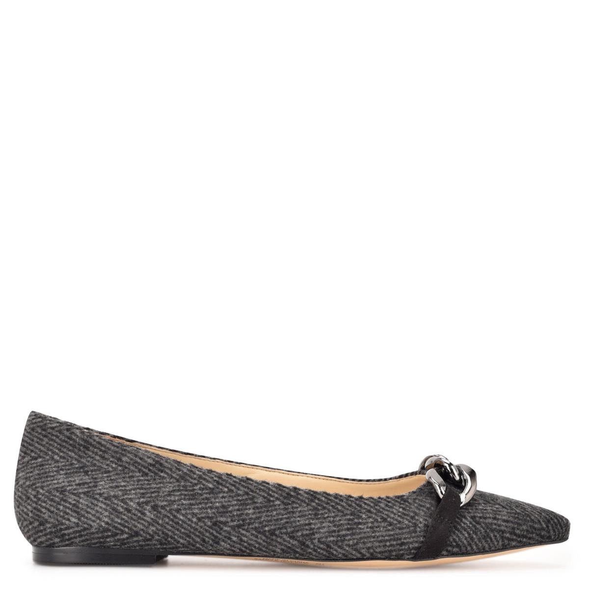 Ballerinas Nine West Brinks Pointy Puntera Mujer Gris | 1749BVQFZ