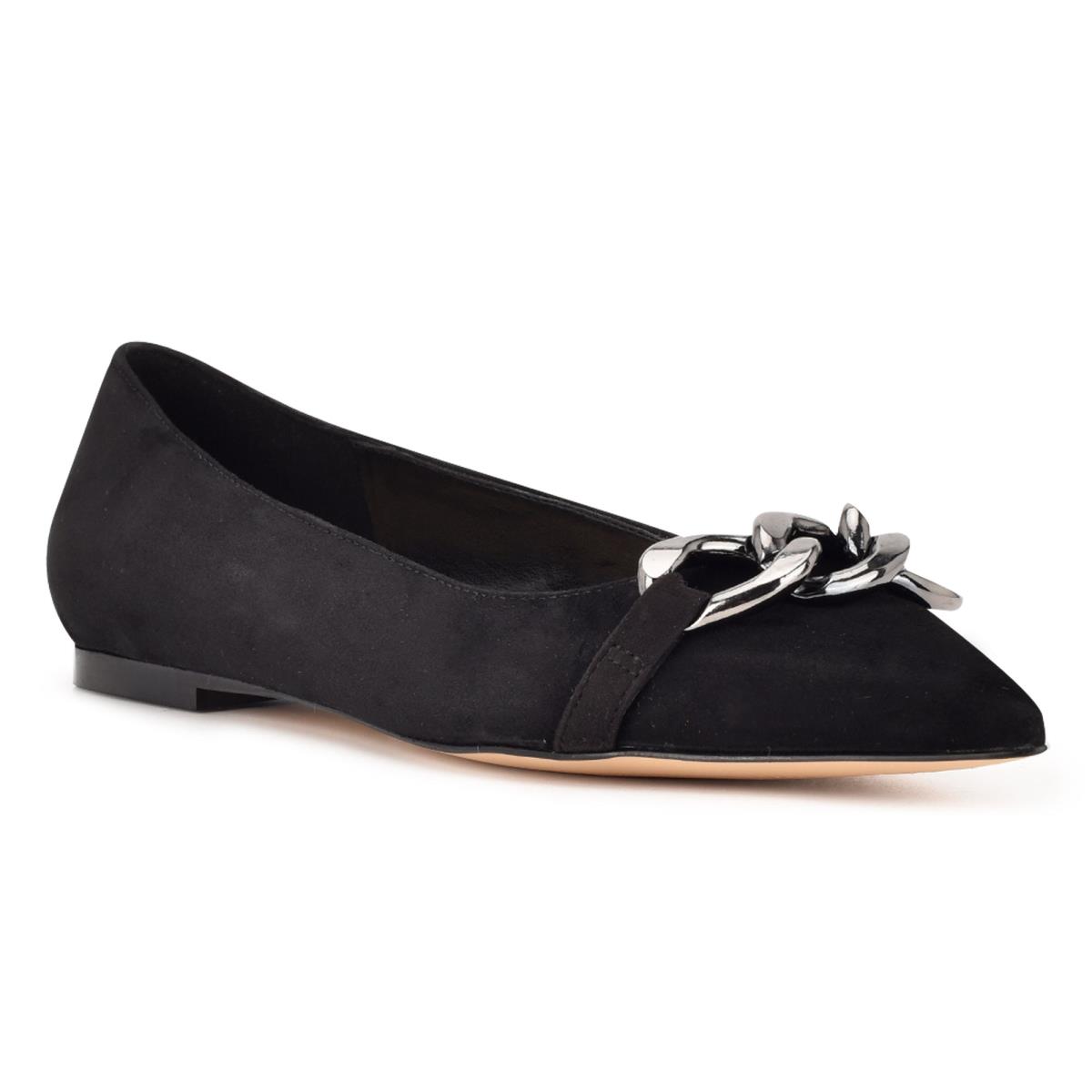 Ballerinas Nine West Brinks Pointy Puntera Mujer Negras | 2483WIRMD