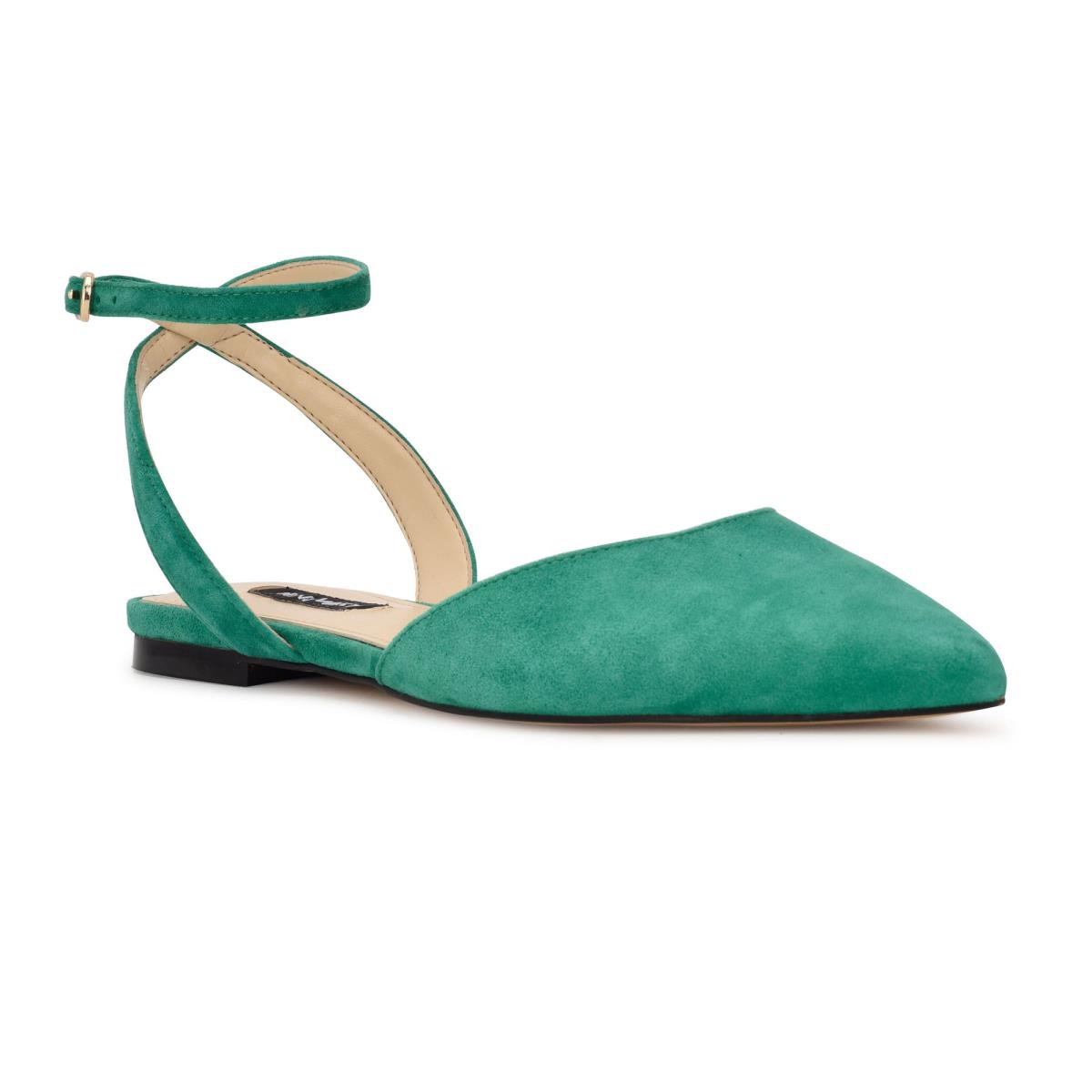 Ballerinas Nine West Briy Pointy Puntera Mujer Verde | 3189ADXZR