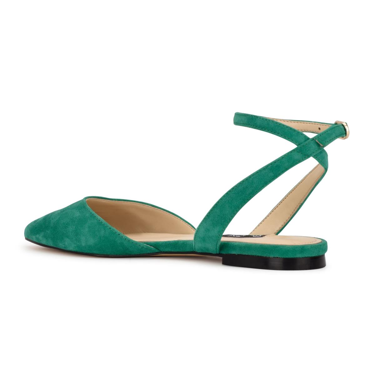 Ballerinas Nine West Briy Pointy Puntera Mujer Verde | 3189ADXZR