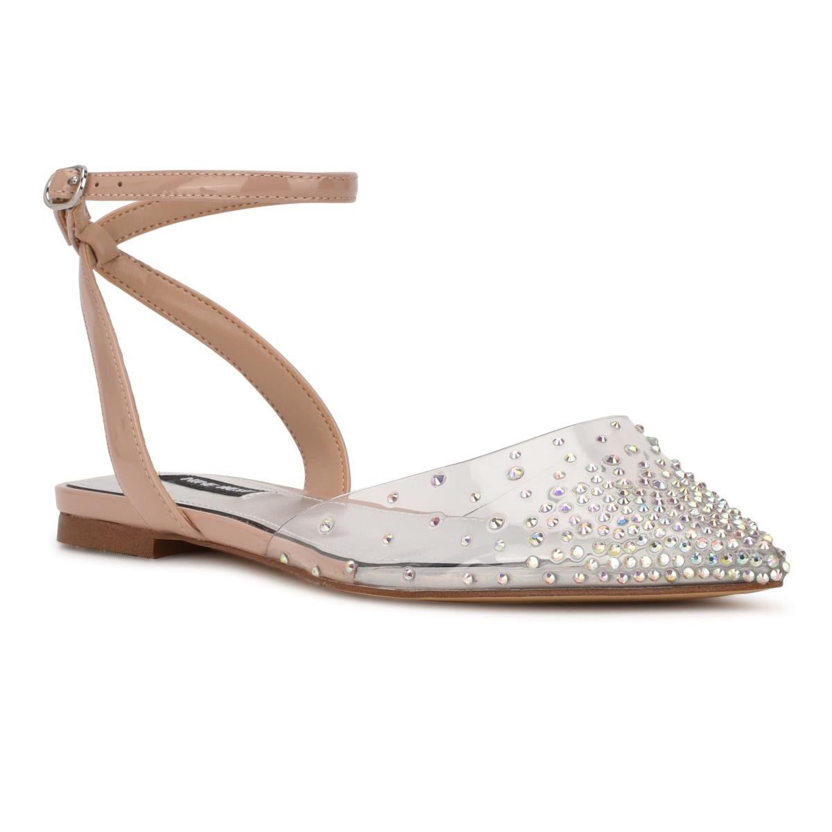 Ballerinas Nine West Briya Pointy Puntera Mujer Beige | 7951WESUP