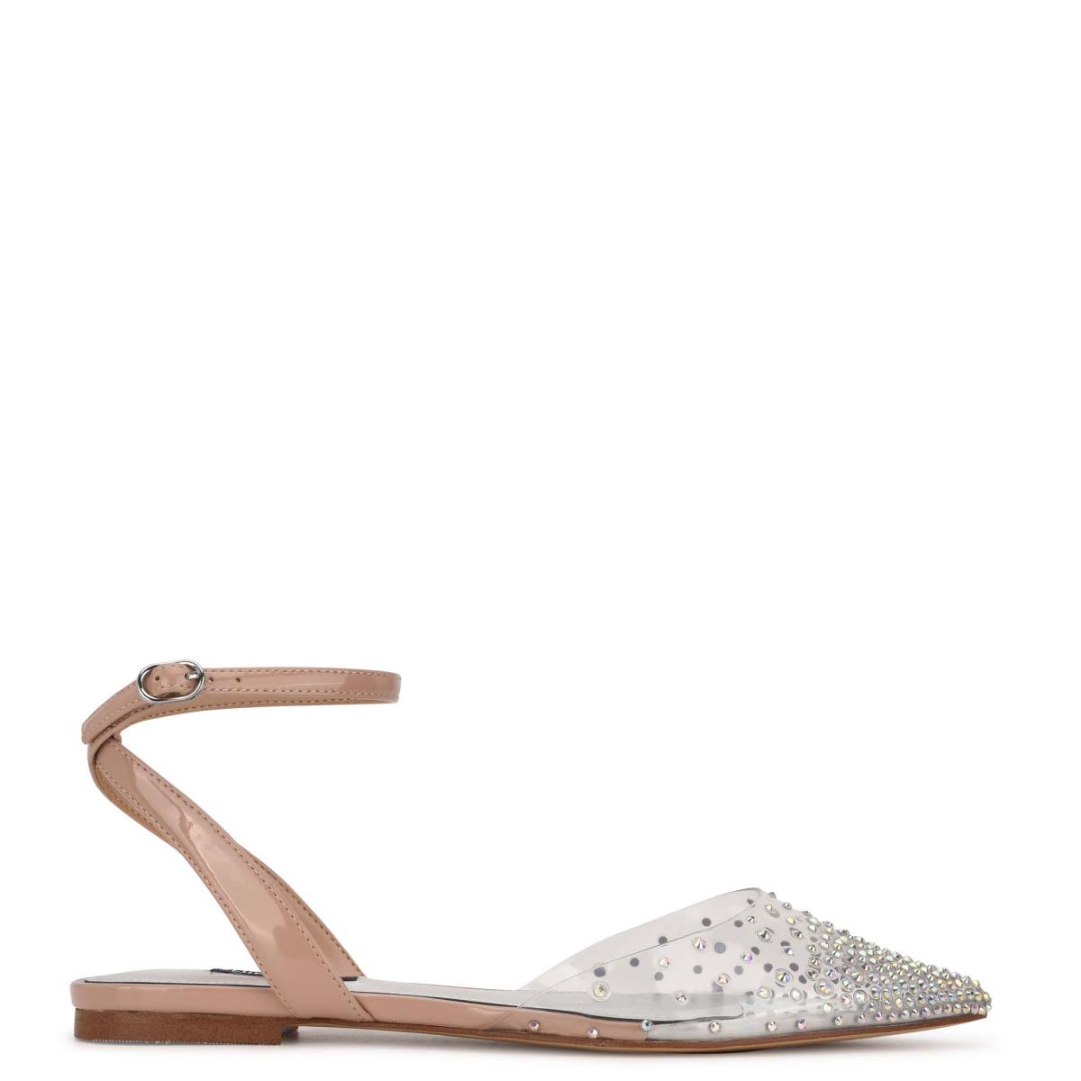 Ballerinas Nine West Briya Pointy Puntera Mujer Beige | 7951WESUP