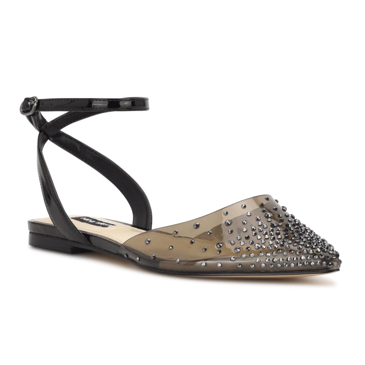 Ballerinas Nine West Briya Pointy Puntera Mujer Negras | 9375HWSCI