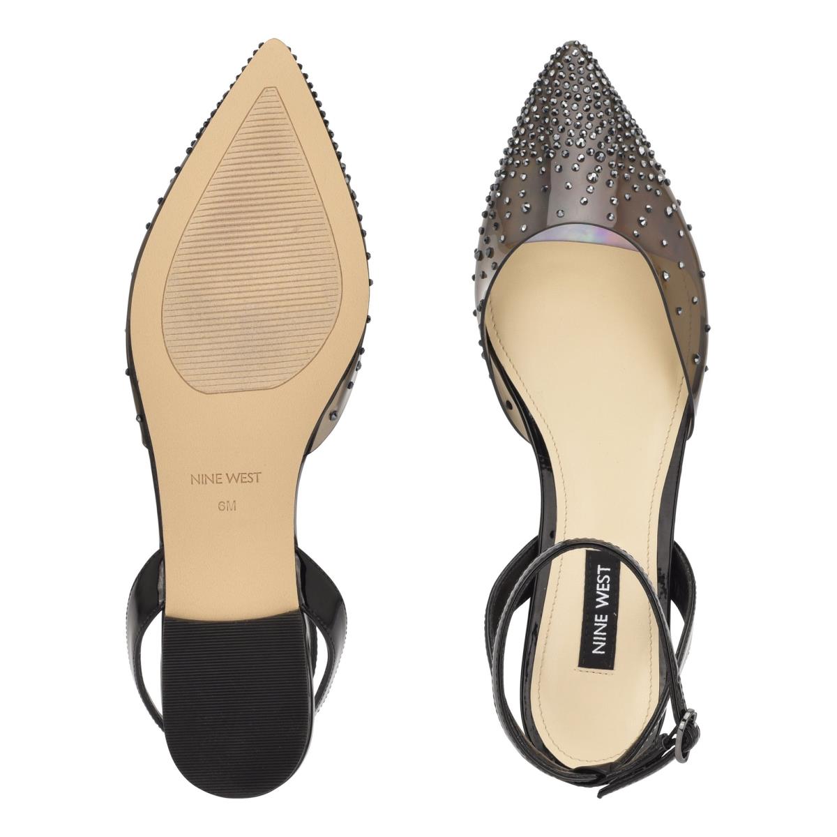 Ballerinas Nine West Briya Pointy Puntera Mujer Negras | 9375HWSCI