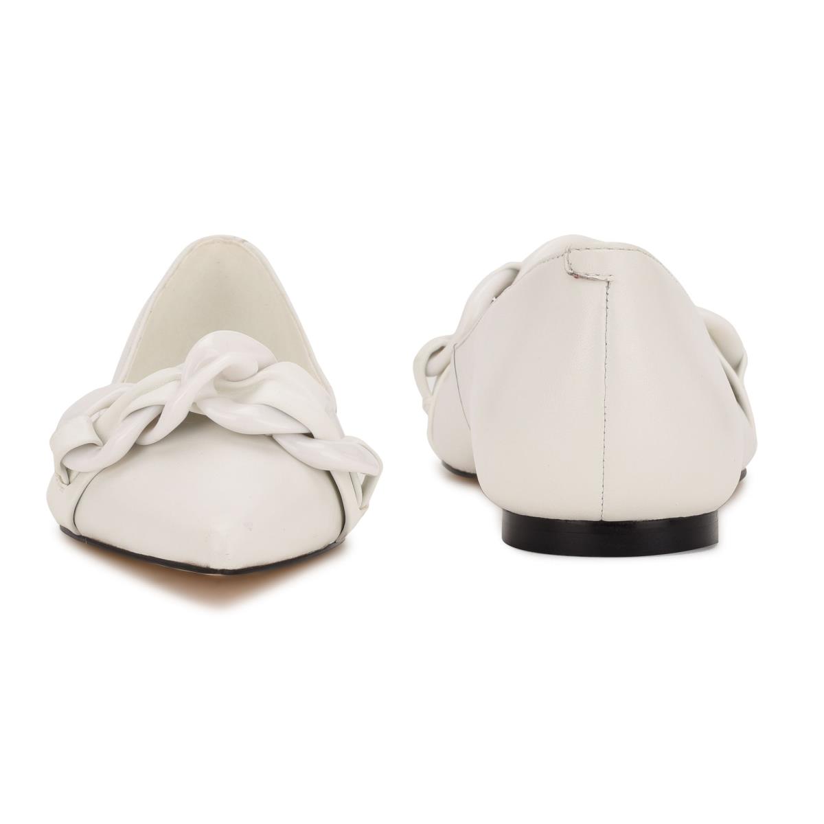 Ballerinas Nine West Buyme Pointy Puntera Mujer Blancas | 4318EQGDP