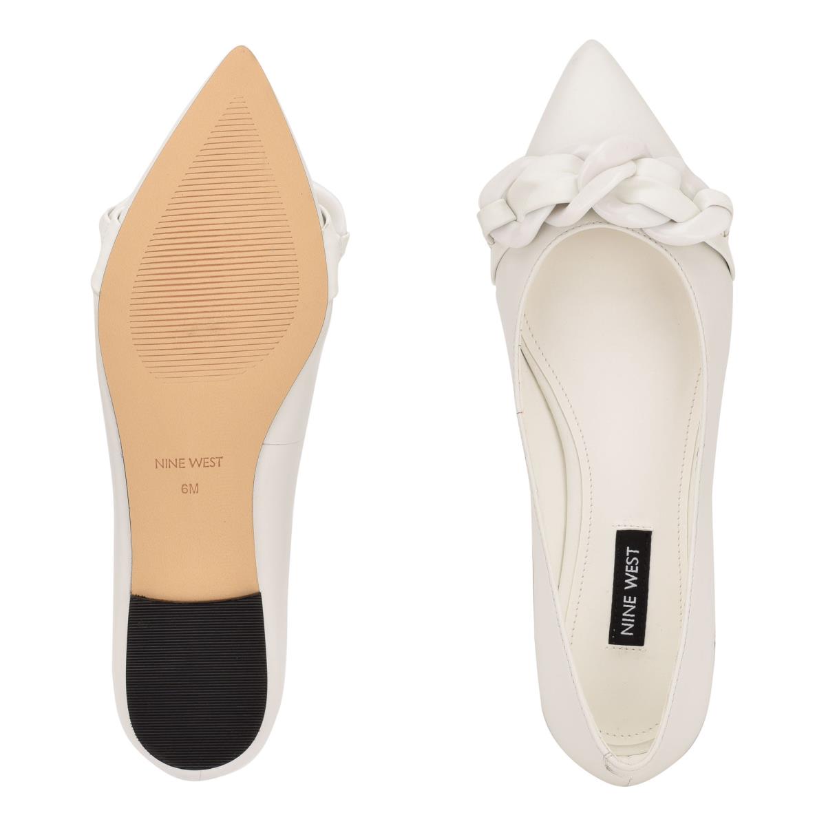 Ballerinas Nine West Buyme Pointy Puntera Mujer Blancas | 4318EQGDP