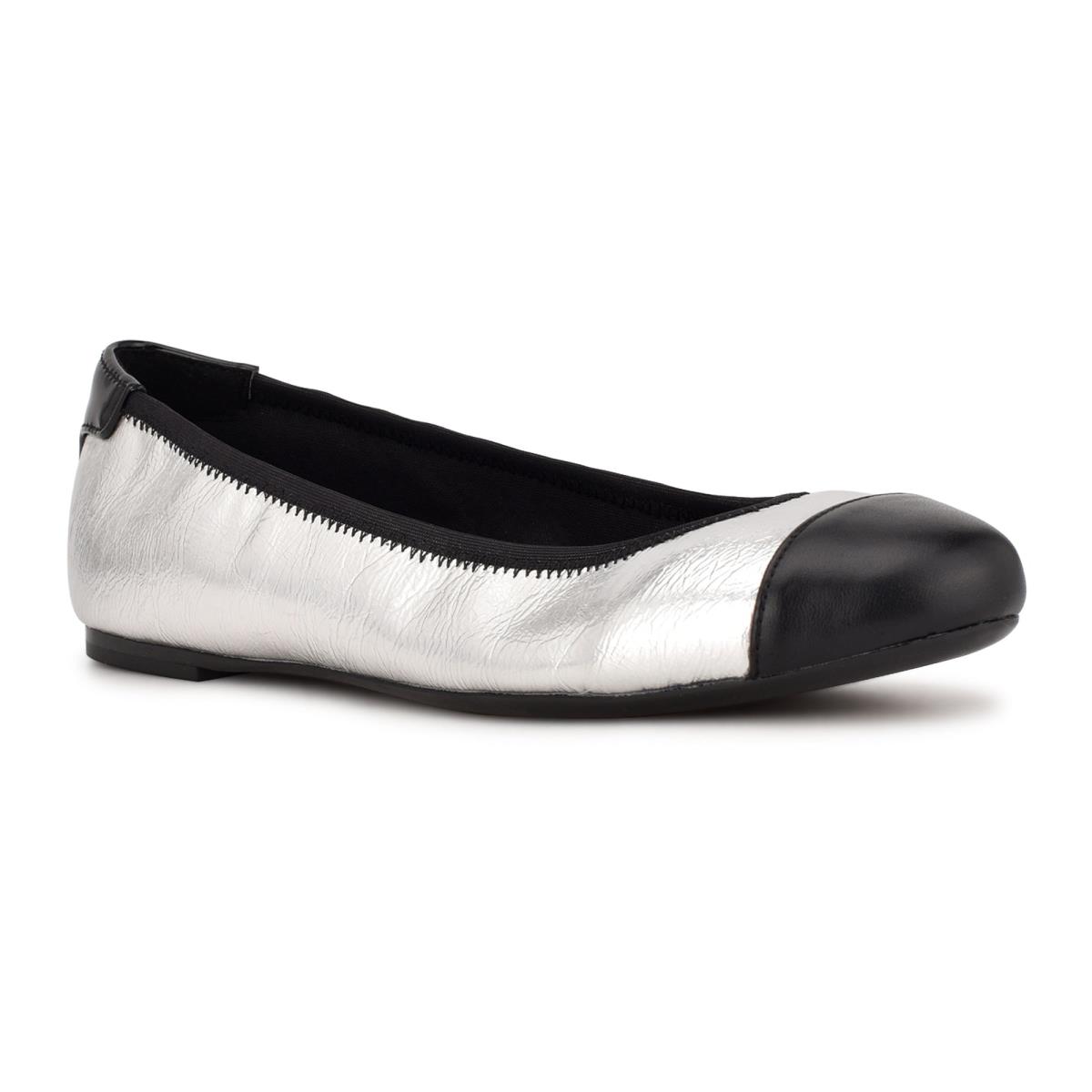 Ballerinas Nine West Capted Ballet Mujer Plateadas | 7096EMHXV