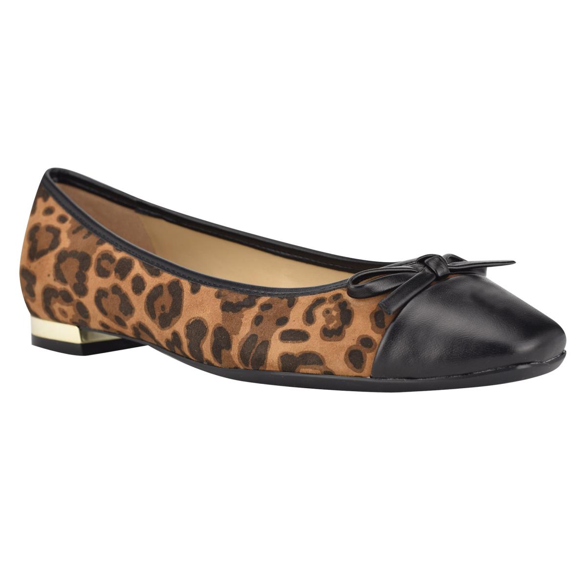 Ballerinas Nine West Olly 9x9 Ballet Mujer Leopardo | 7218SLGJM