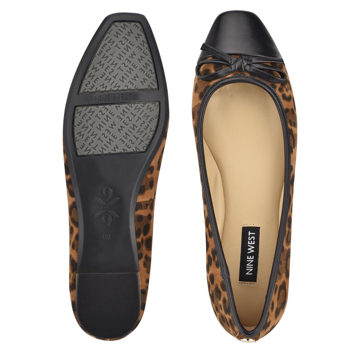 Ballerinas Nine West Olly 9x9 Ballet Mujer Leopardo | 7218SLGJM