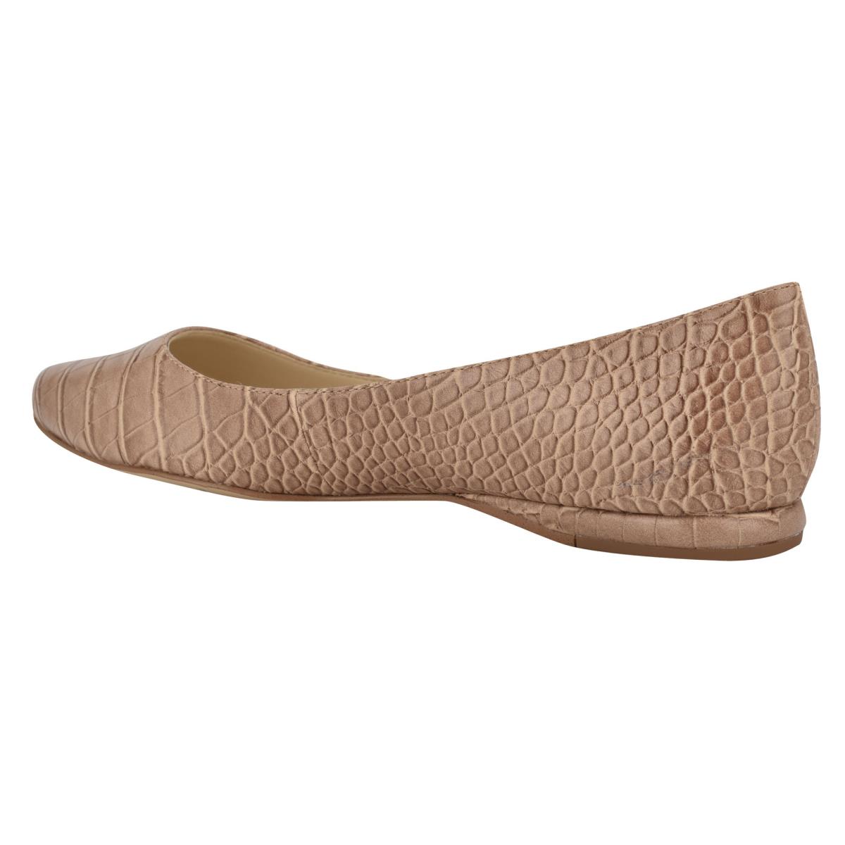 Ballerinas Nine West Speakup Almond Puntera Mujer Albaricoque Serpent | 1275JXRGA