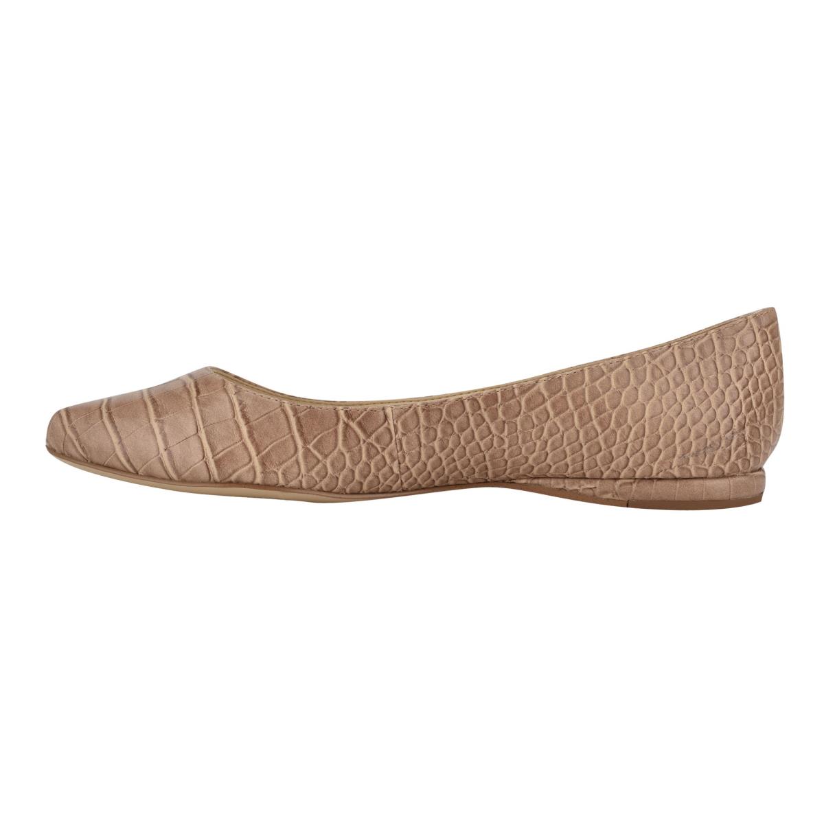 Ballerinas Nine West Speakup Almond Puntera Mujer Albaricoque Serpent | 1275JXRGA