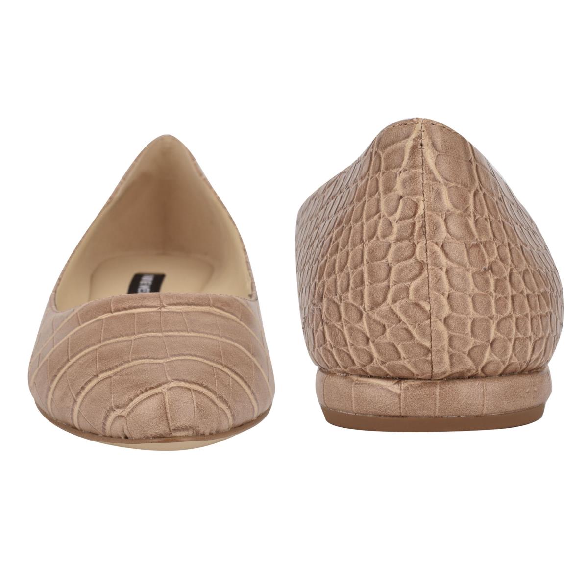 Ballerinas Nine West Speakup Almond Puntera Mujer Albaricoque Serpent | 1275JXRGA