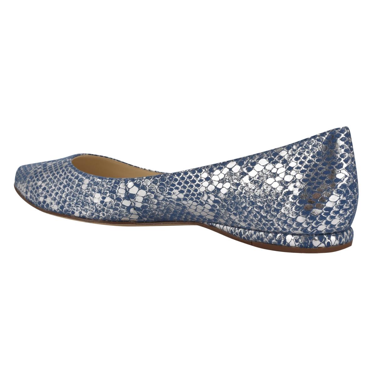 Ballerinas Nine West Speakup Almond Puntera Mujer Azules Serpent | 1389XQSVM