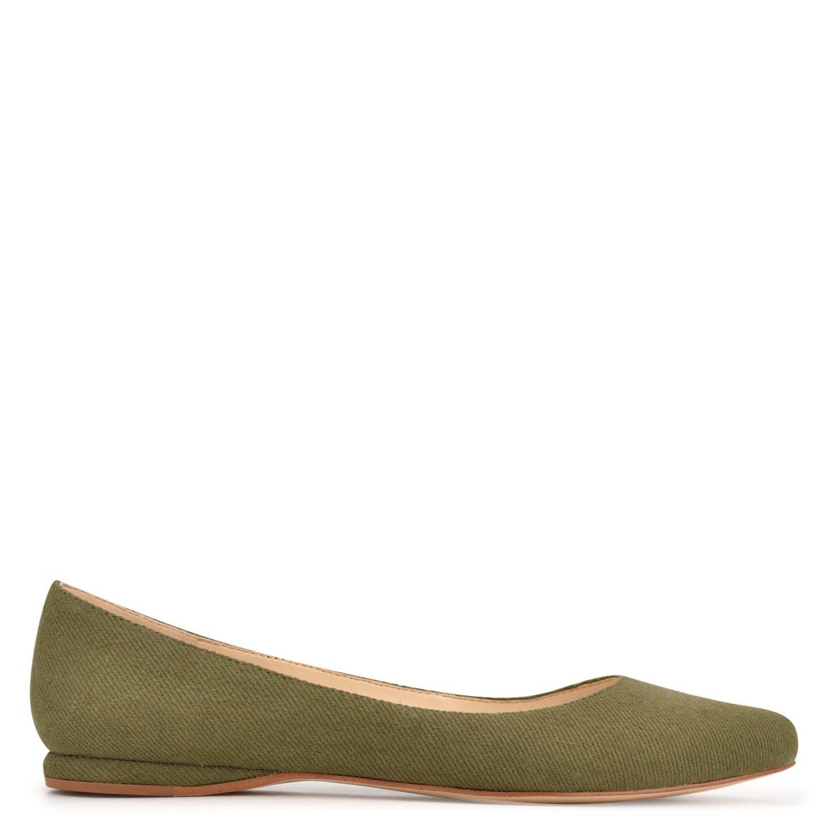 Ballerinas Nine West Speakup Almond Puntera Mujer Verde Oliva | 1586BIPOW