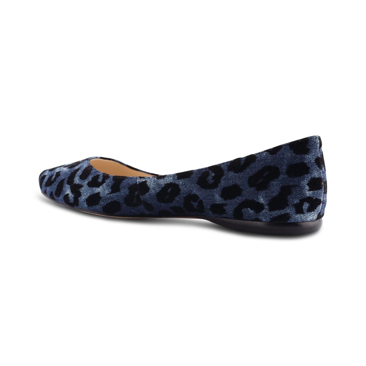 Ballerinas Nine West Speakup Almond Puntera Mujer Azules Leopardo | 2078JTBAO