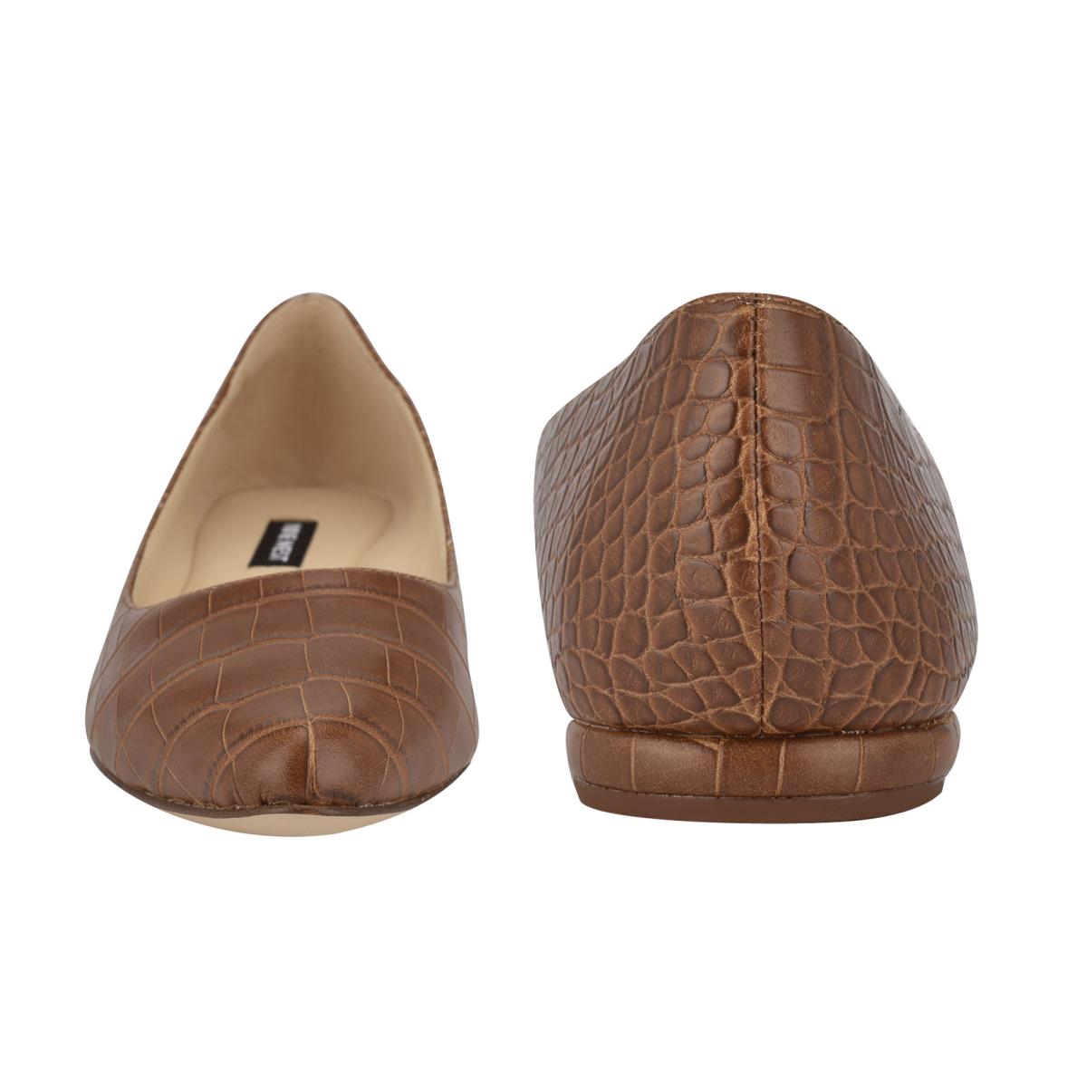 Ballerinas Nine West Speakup Almond Puntera Mujer Marrones Serpent | 6514NHZAF