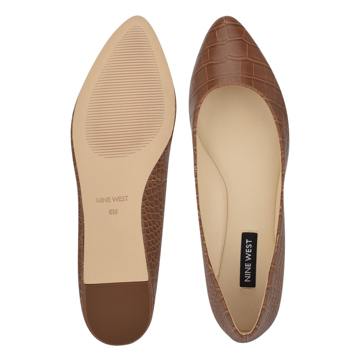 Ballerinas Nine West Speakup Almond Puntera Mujer Marrones Serpent | 6514NHZAF