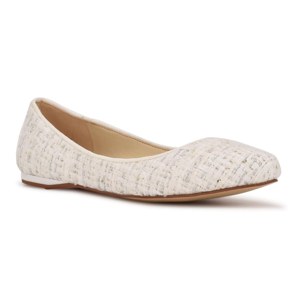 Ballerinas Nine West Speakup Almond Puntera Mujer Blancas | 6980EMCQD