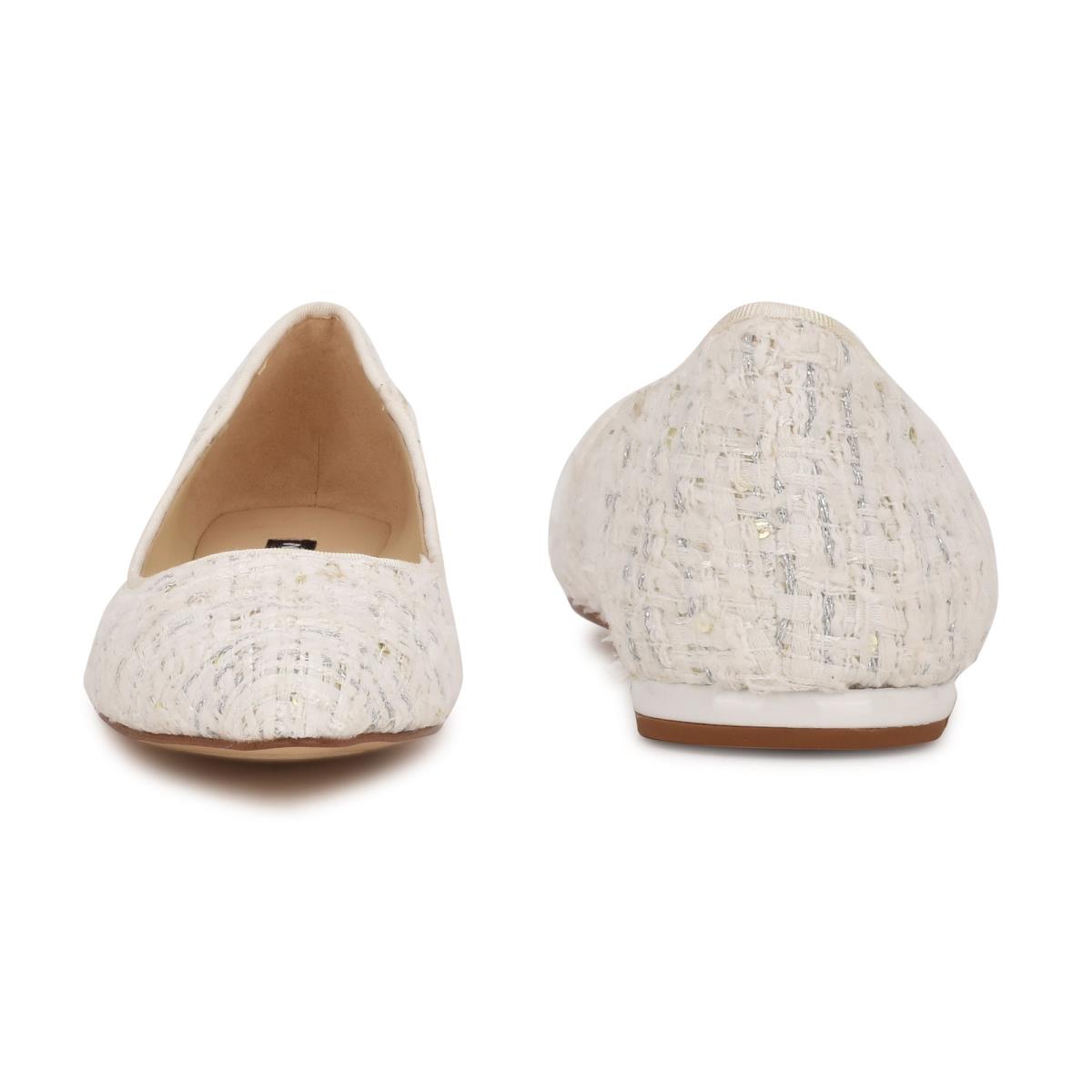 Ballerinas Nine West Speakup Almond Puntera Mujer Blancas | 6980EMCQD