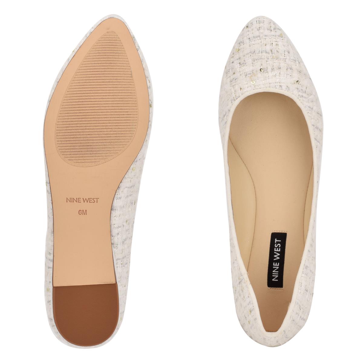 Ballerinas Nine West Speakup Almond Puntera Mujer Blancas | 6980EMCQD