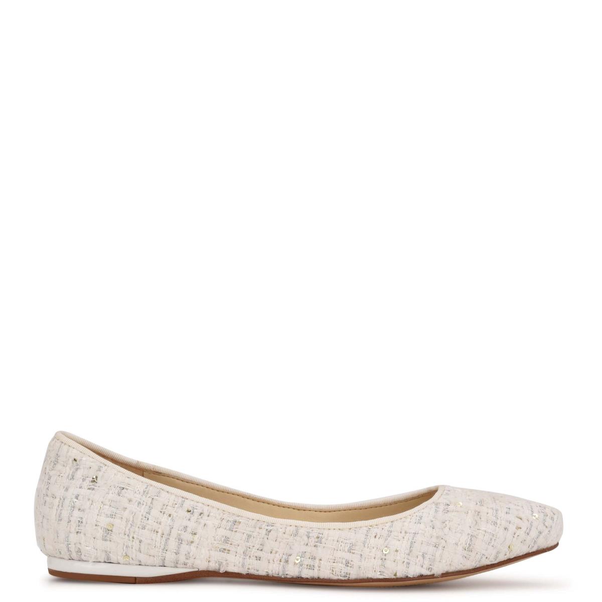 Ballerinas Nine West Speakup Almond Puntera Mujer Blancas | 6980EMCQD