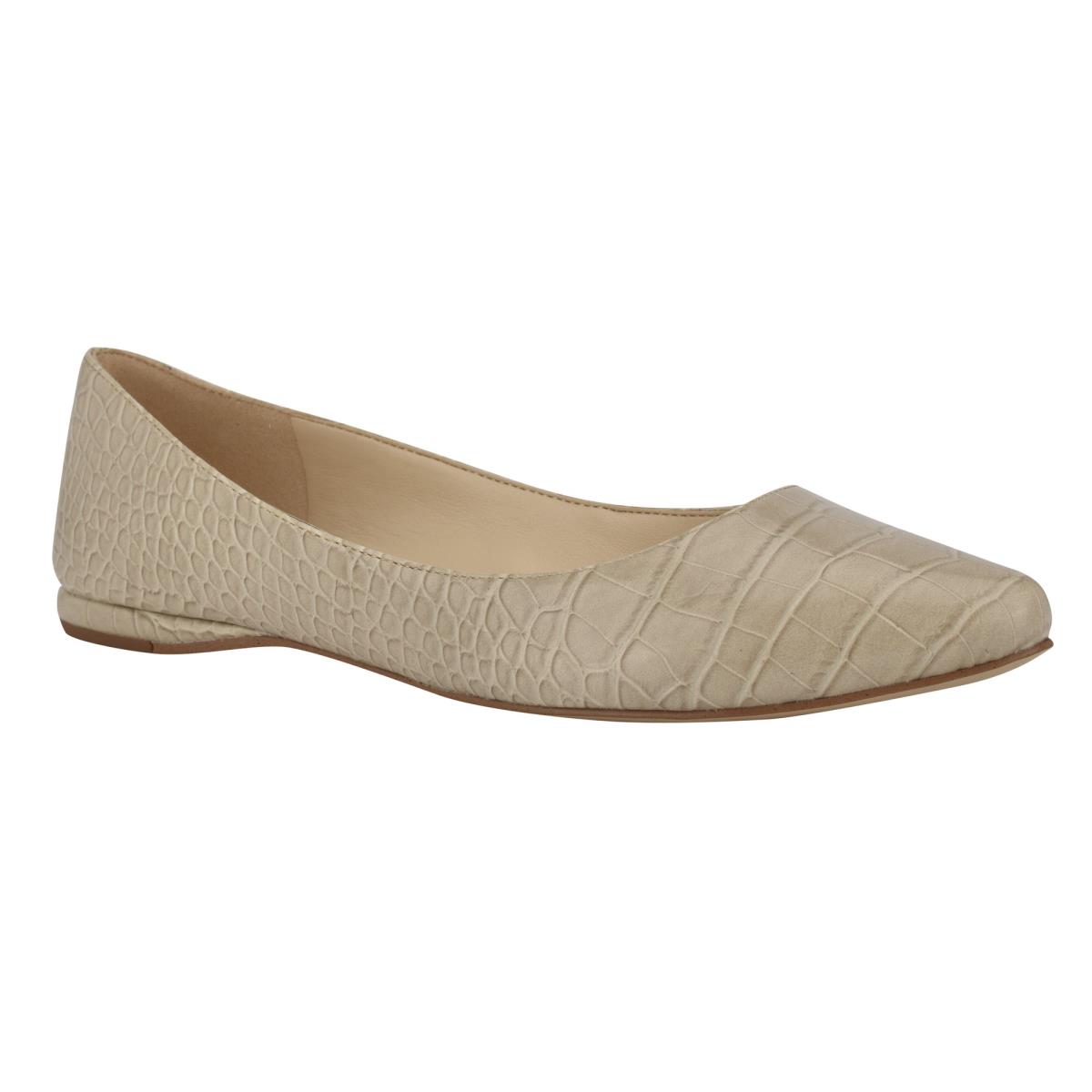 Ballerinas Nine West Speakup Almond Puntera Mujer Gris Serpent | 8410AUHOL