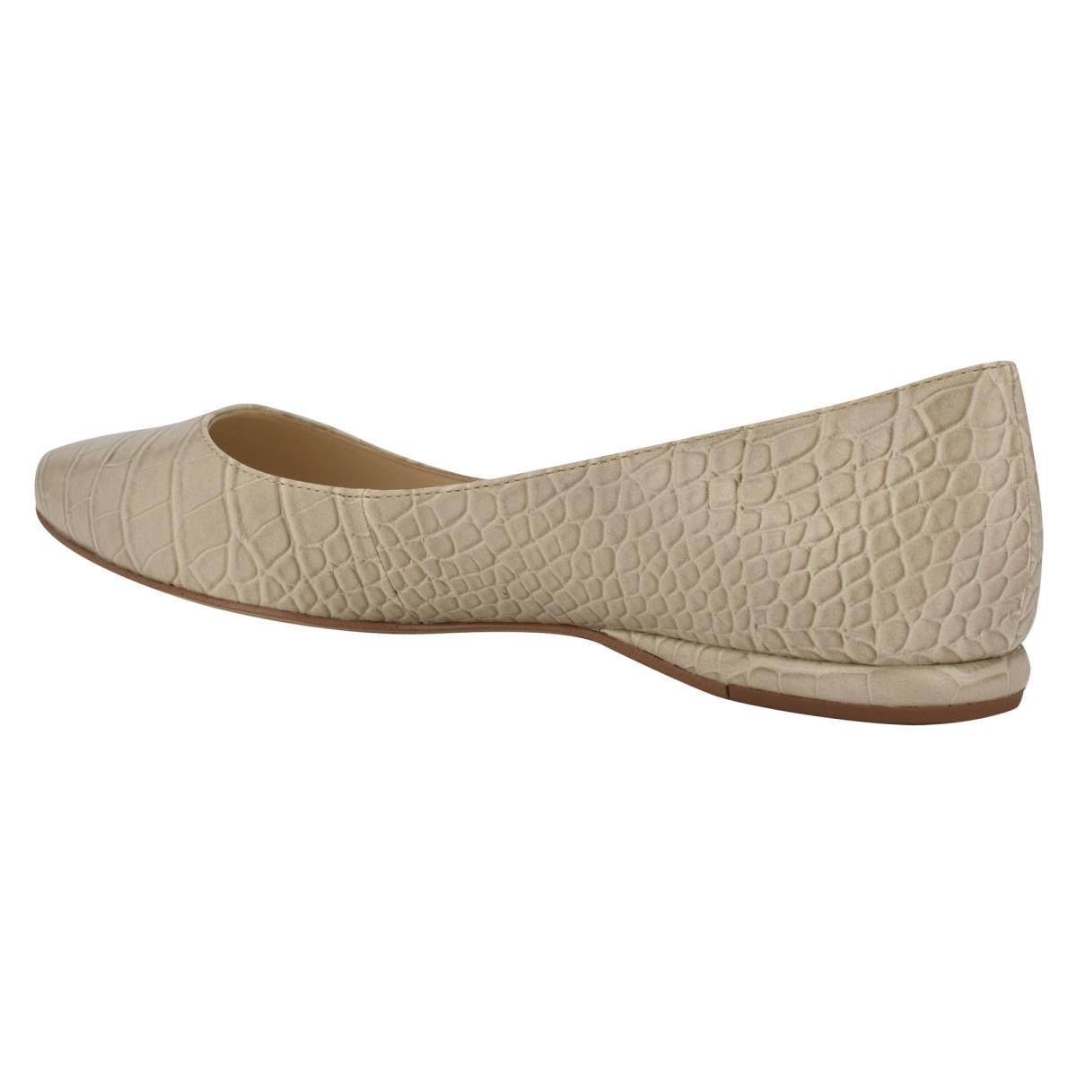 Ballerinas Nine West Speakup Almond Puntera Mujer Gris Serpent | 8410AUHOL