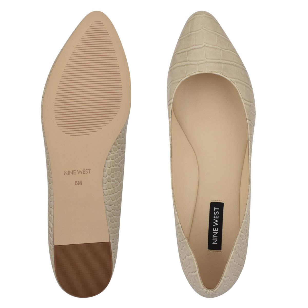 Ballerinas Nine West Speakup Almond Puntera Mujer Gris Serpent | 8410AUHOL