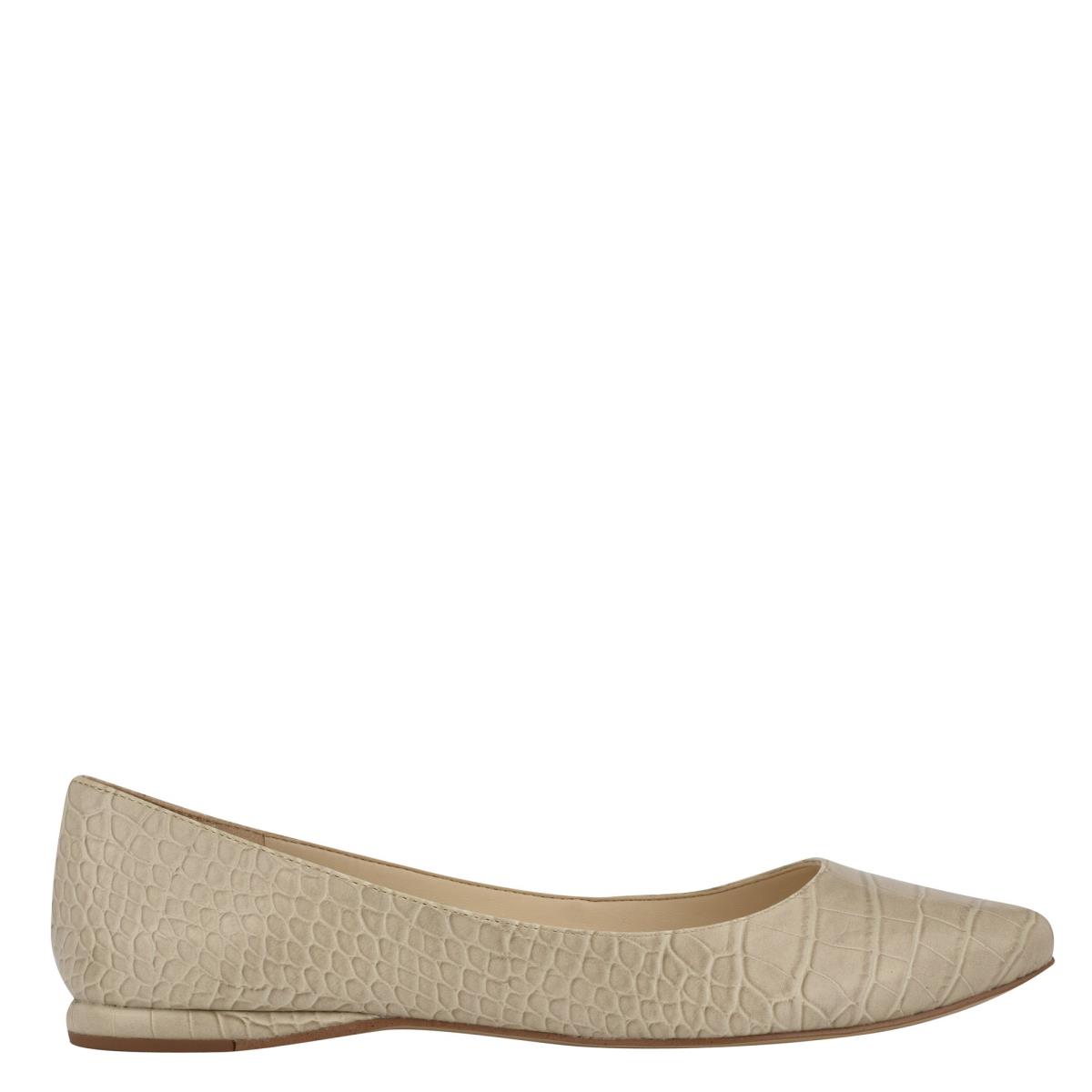 Ballerinas Nine West Speakup Almond Puntera Mujer Gris Serpent | 8410AUHOL