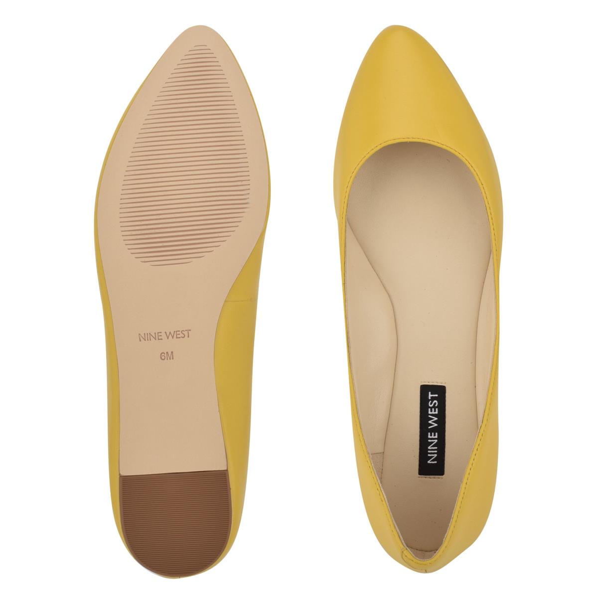 Ballerinas Nine West Speakup Almond Puntera Mujer Amarillo | 8752NQKLU