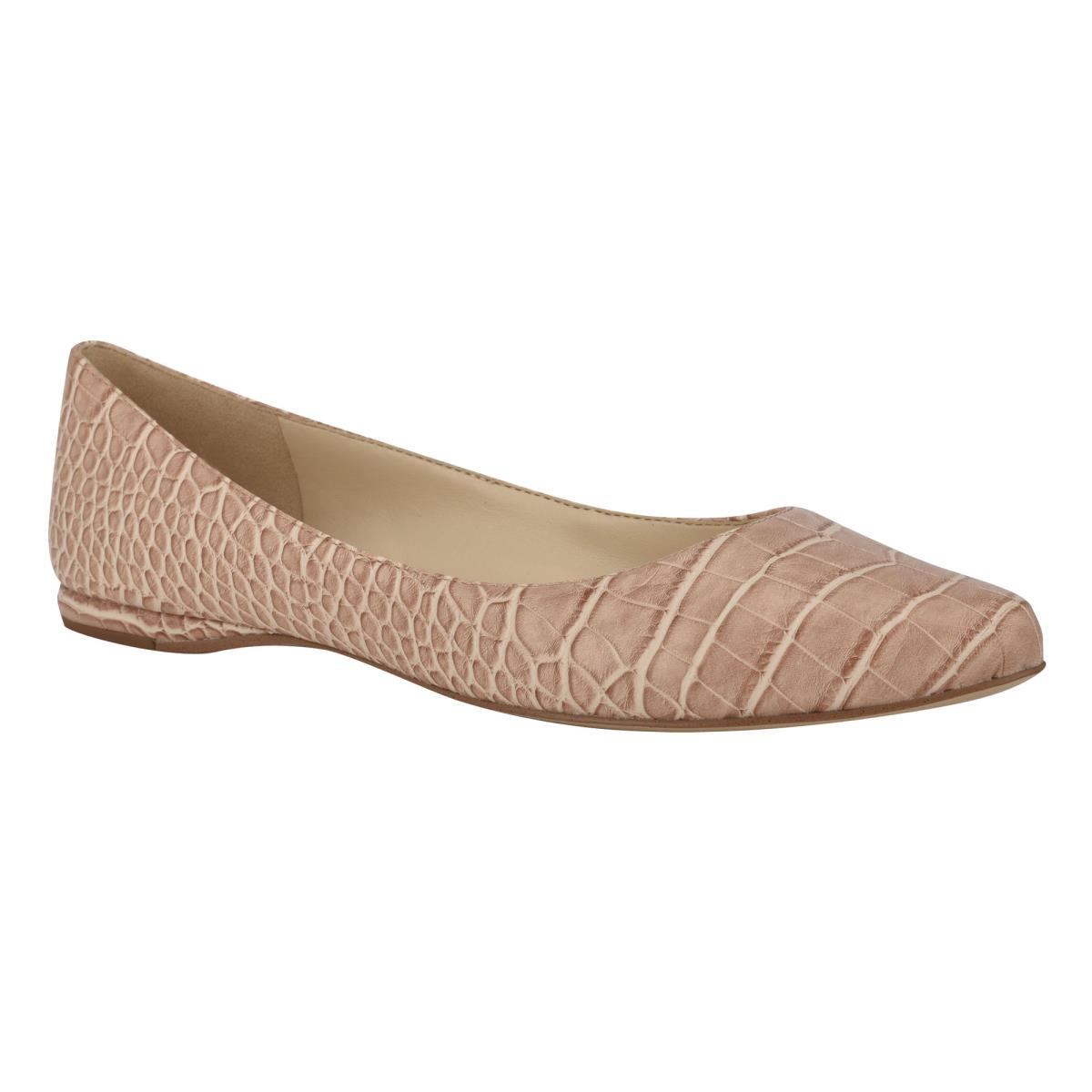 Ballerinas Nine West Speakup Almond Puntera Mujer Rosas Serpent | 9421UTVMS