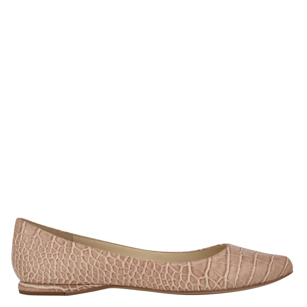 Ballerinas Nine West Speakup Almond Puntera Mujer Rosas Serpent | 9421UTVMS