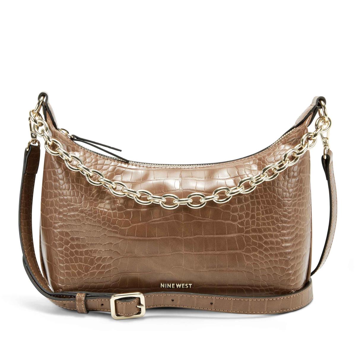 Bolsa De Hombro Nine West Ronnie Top Zip Shoulder Bag Mujer Marrones | 6349VJOPY