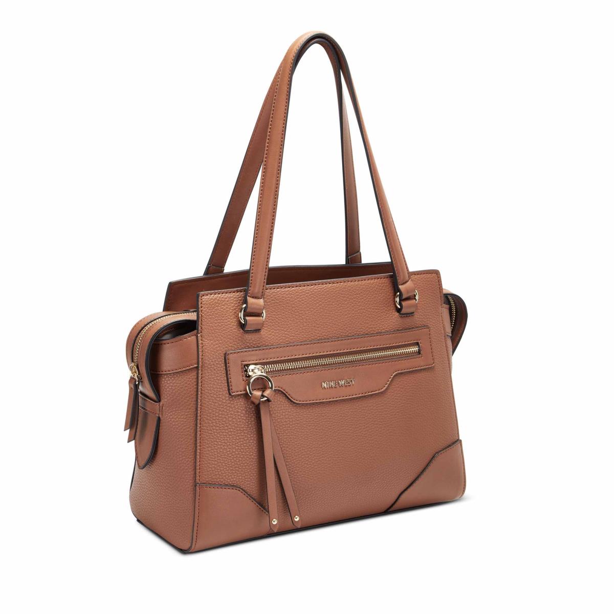 Bolso Satchel Nine West Brooklyn Jet Set Shldr Mujer Marrones | 5473EYOQZ