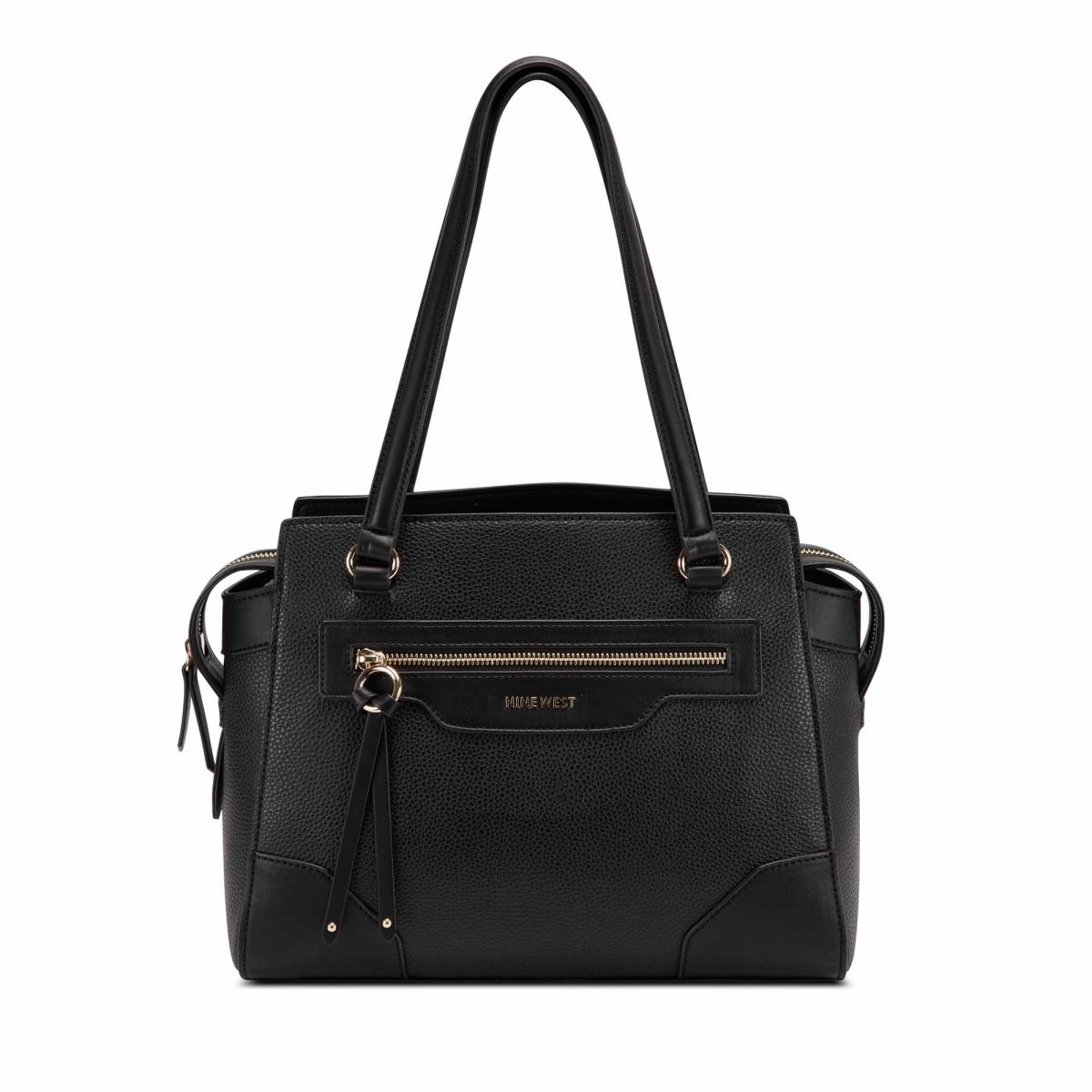 Bolso Satchel Nine West Brooklyn Jet Set Shldr Mujer Negras | 7409XHMAP