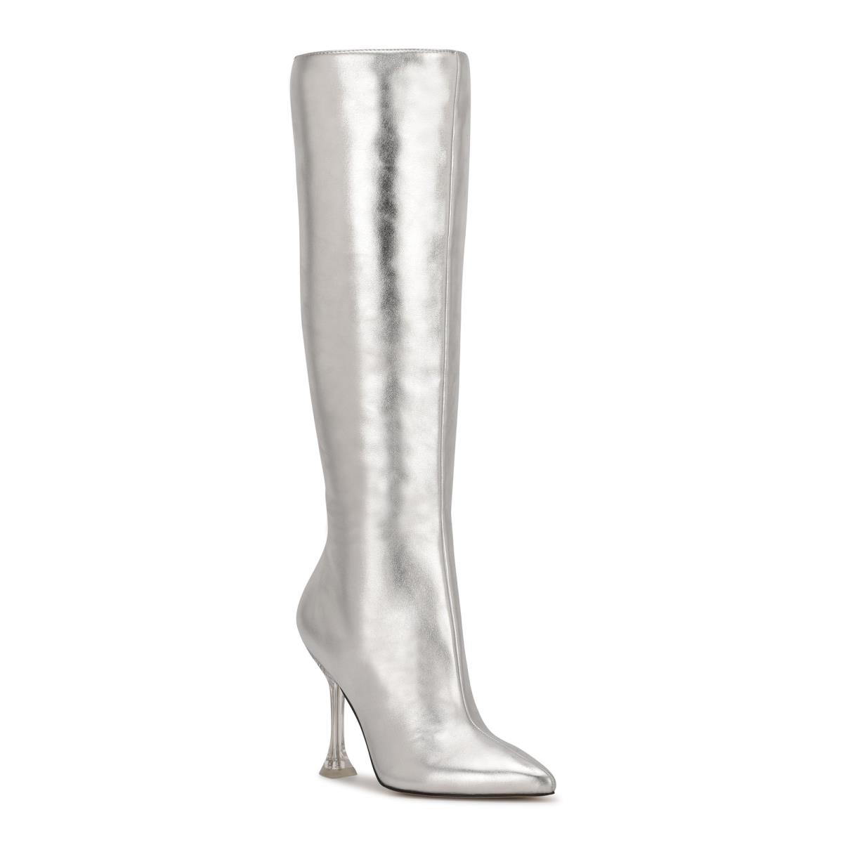 Botas De Vestir Nine West Talya Mujer Plateadas | 6584HPCAB