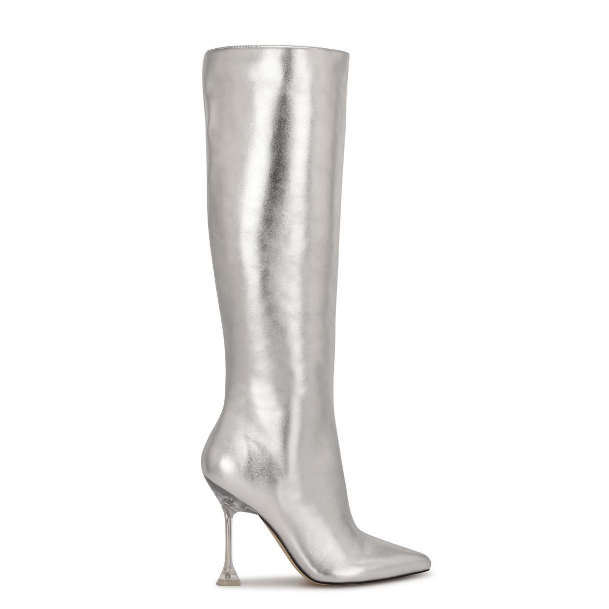 Botas De Vestir Nine West Talya Mujer Plateadas | 6584HPCAB