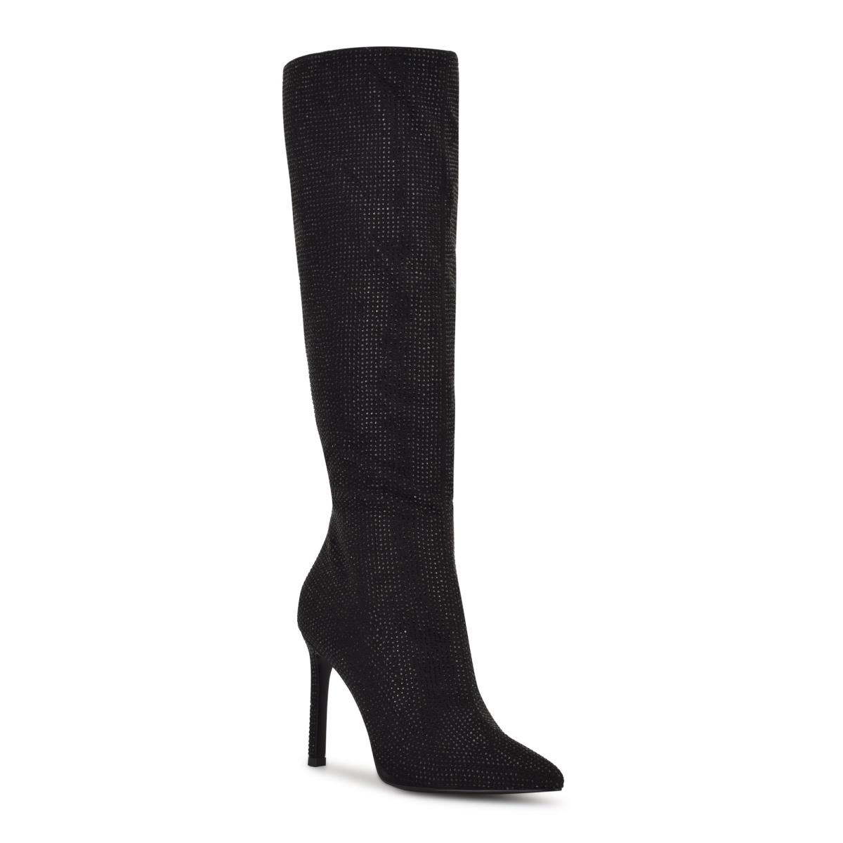 Botas De Vestir Nine West Tysh Rhinestone Mujer Negras | 9347LWGQC